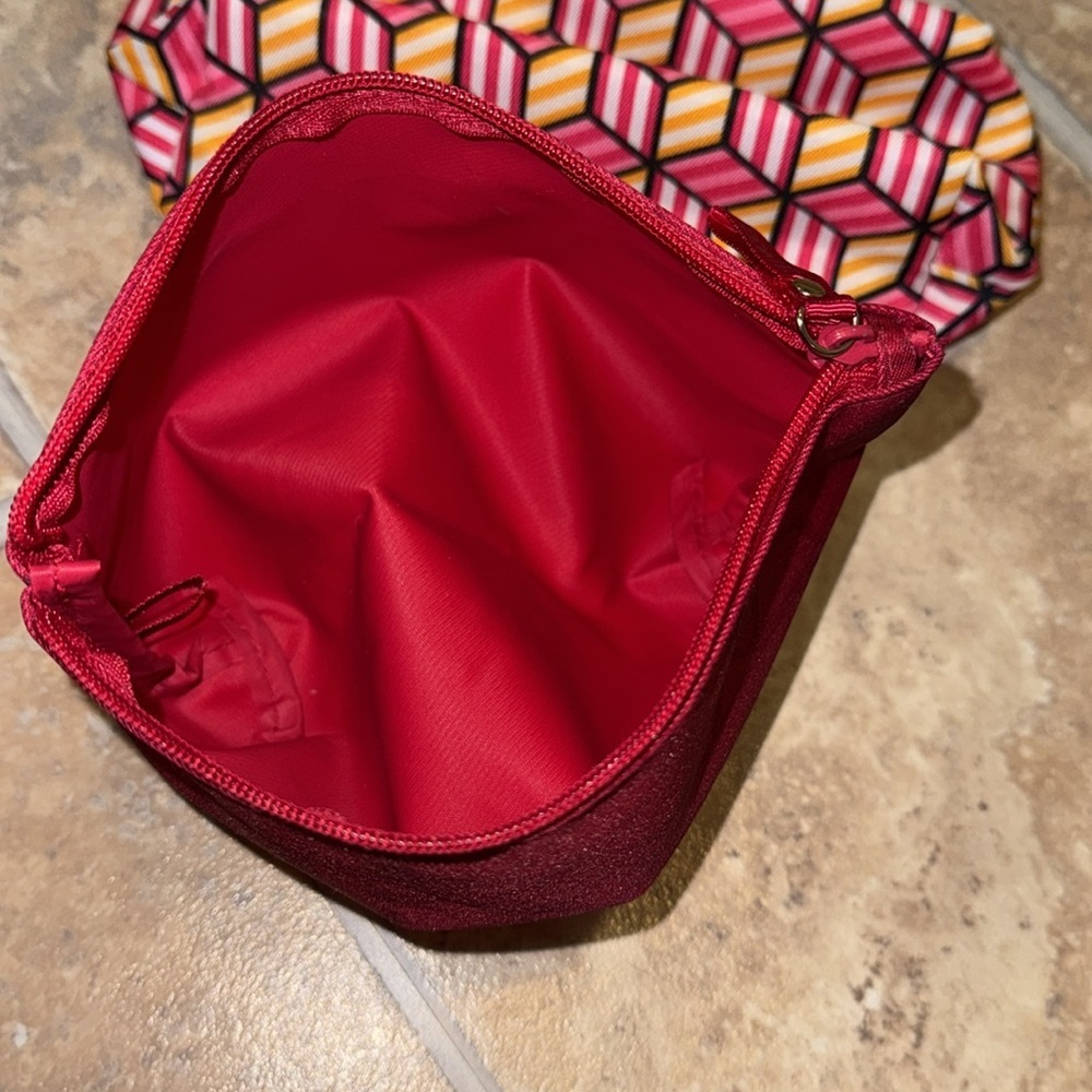 Clinique Makeup Cosmetic Skincare Travel Zippered Bag Pouch Case SET OF 2 - Picture 7 of 9